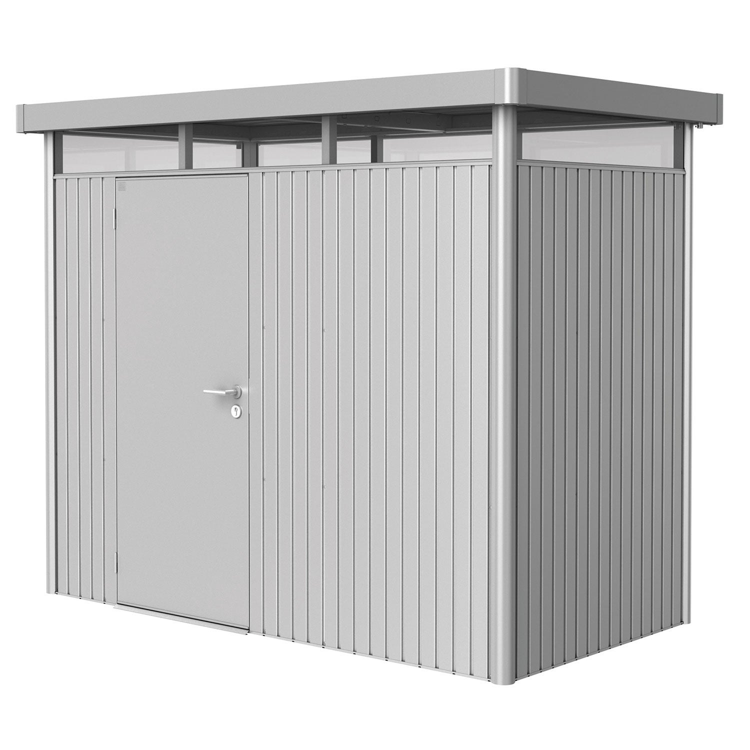 Highline puutarhavarasto koko h1 metallic hopea