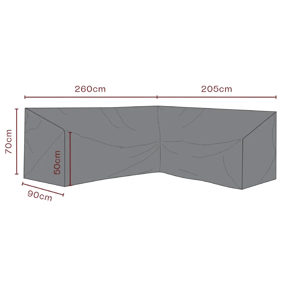 Kalustesuoja Kulmasohva 205/260x90 cm Premium