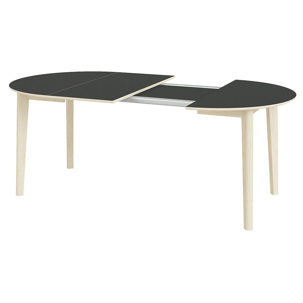 Sm120 Pöytä Massiivitammi Valkoiljy/Musta nanolaminaatti 102X74Cm