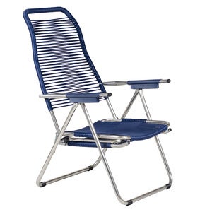 Spaghetti footrest blue matt aurinkotuoli 