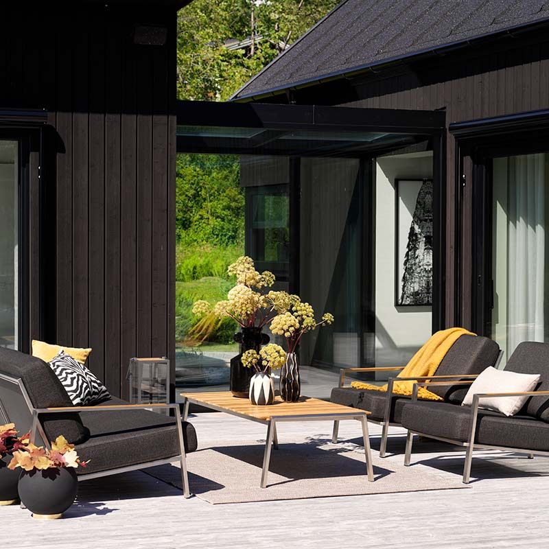 Naos nojatuoli ruostumaton Tträs/nearly black Brafab