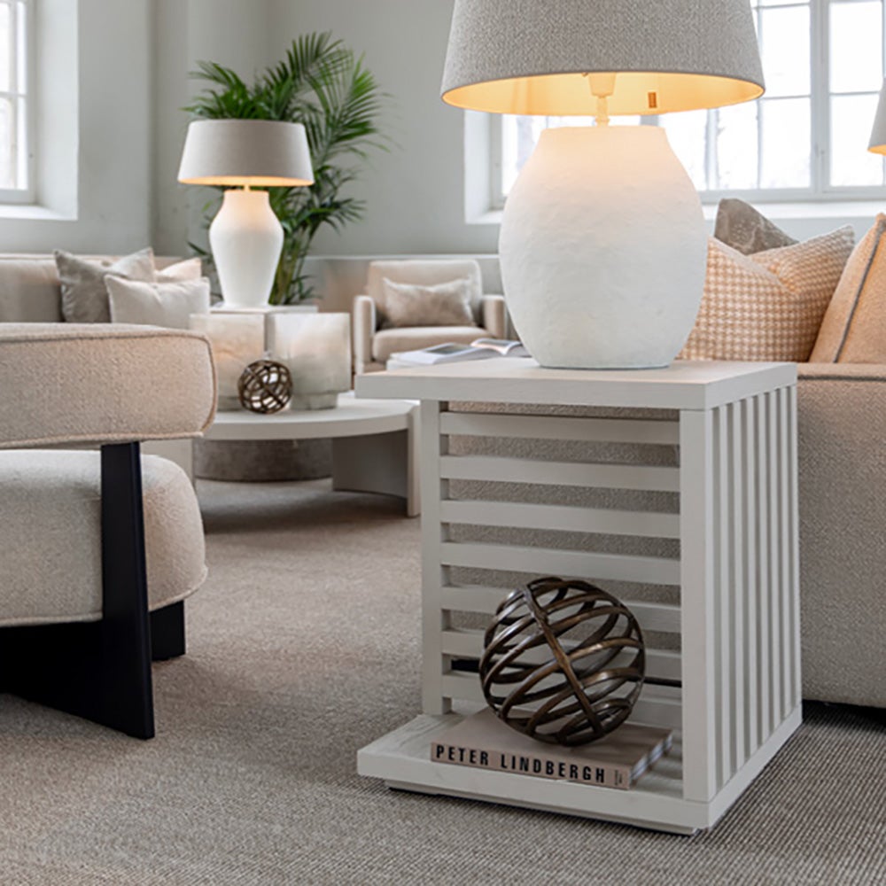 KANE sivupöytä-Ivory sumu