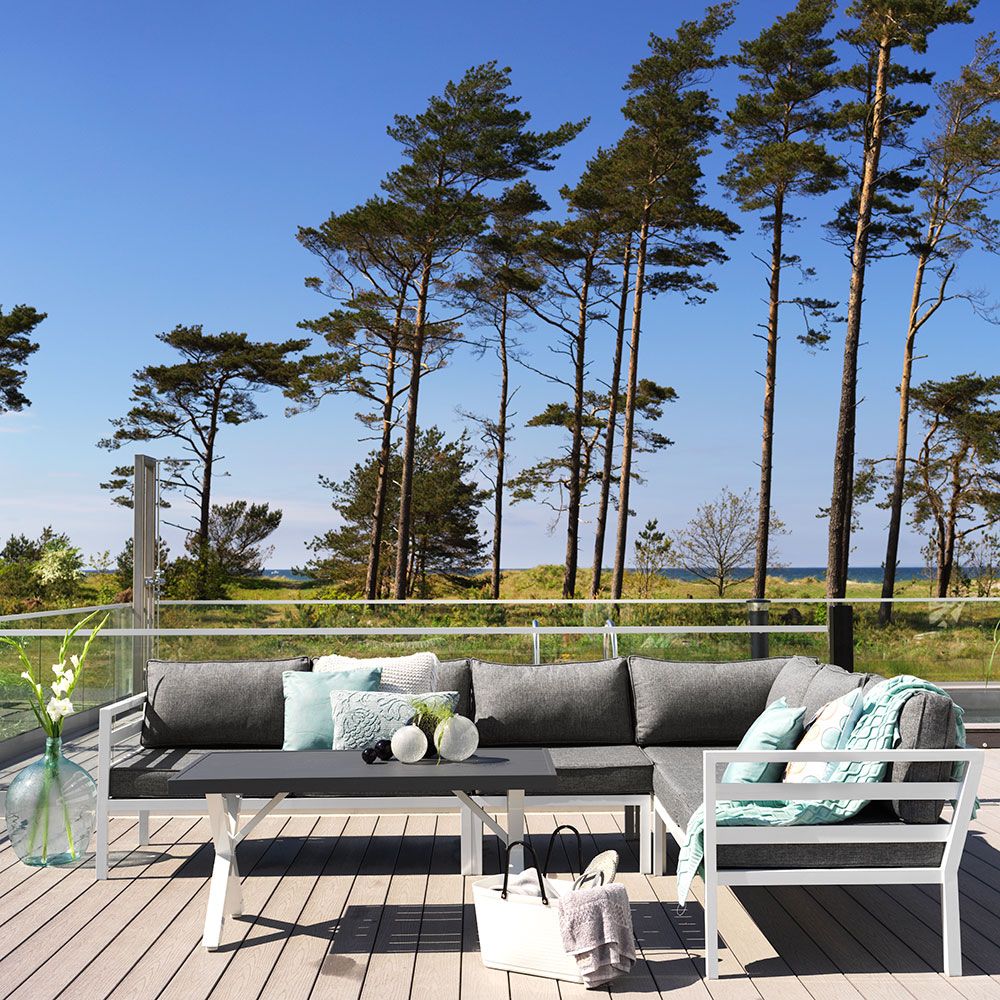 Weldon nojatuoli valkoinen/harmaa Brafab