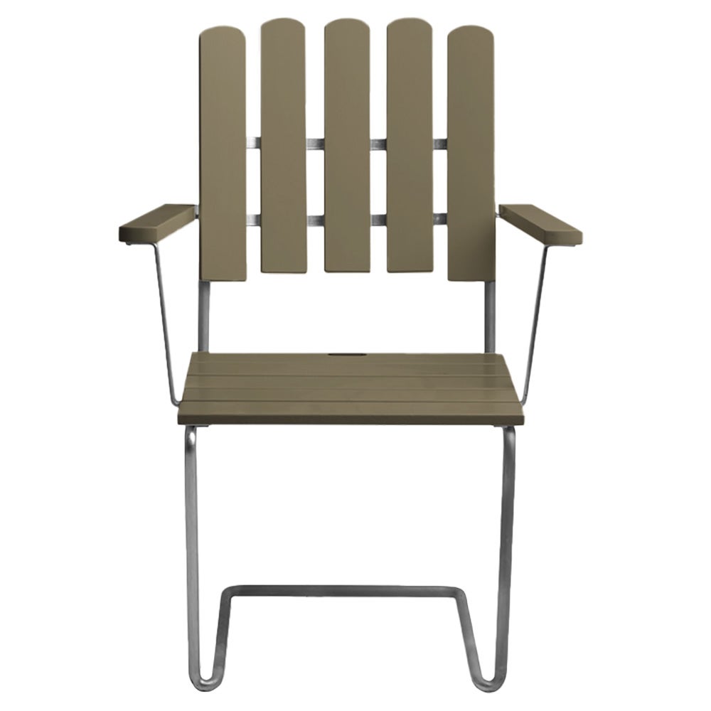 A2 nojatuoli Vihreä lakattu tammi / kuumasinkitty runko