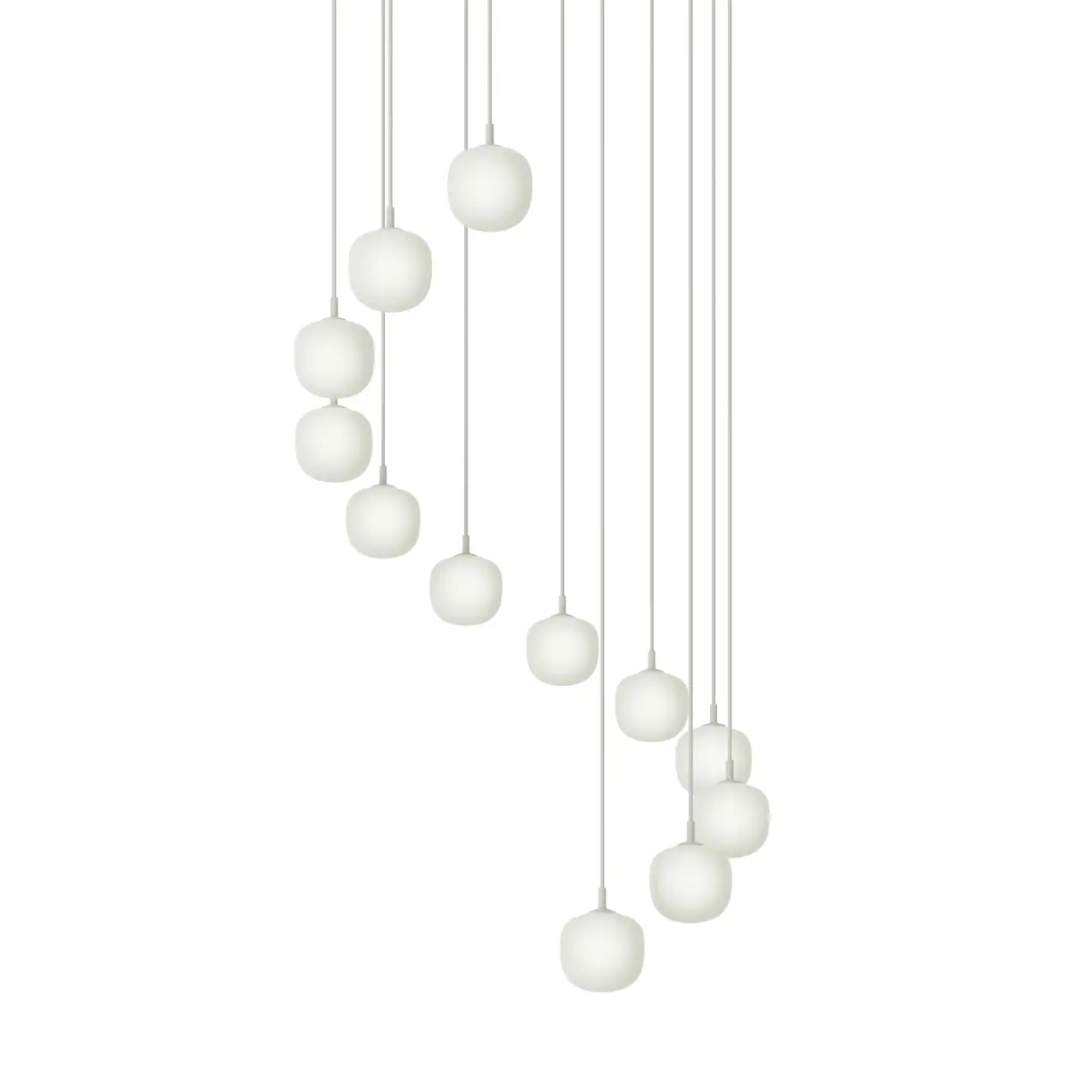 Rime Pendant Cluster - Ø12 - 12 - White / White  