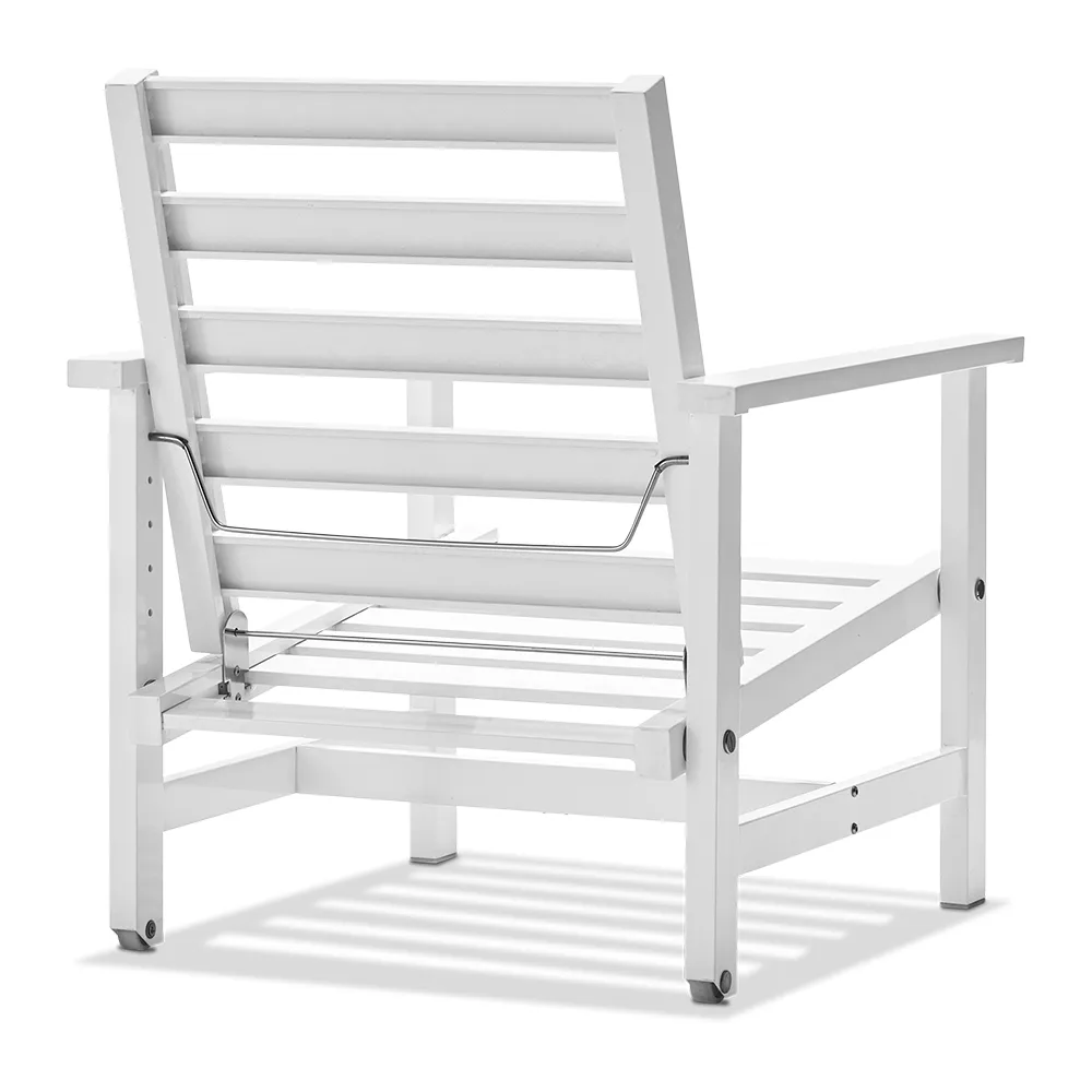 Nojatuoli Alumiini valkoinen 