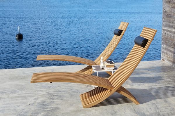 Nozib Sun Lounger tiikki Skargaarden
