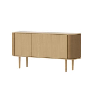Treasures 3-ovinen kaappi tammi/Brown faux leather