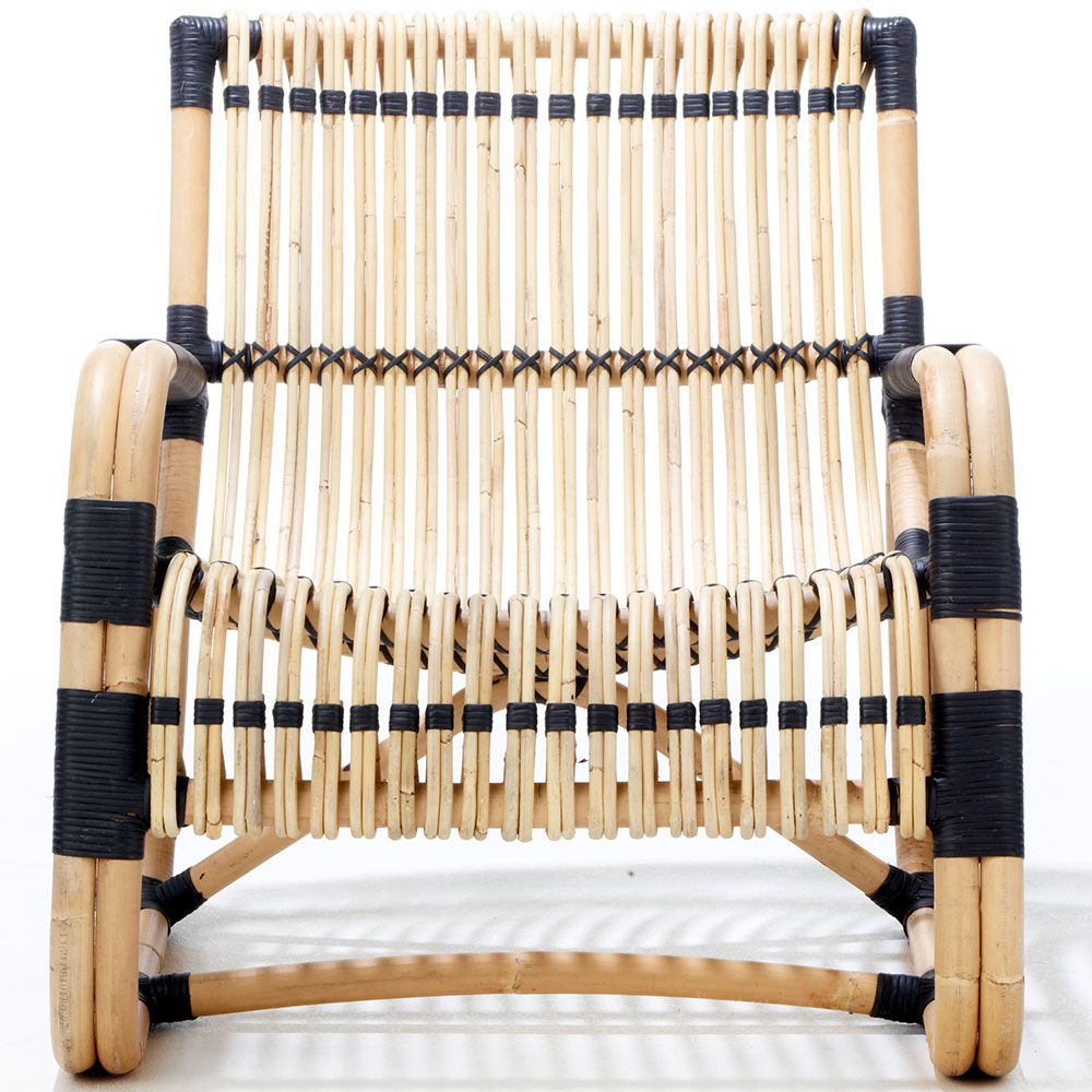 Curve lounge-tuoli Musta/Luonnollinen