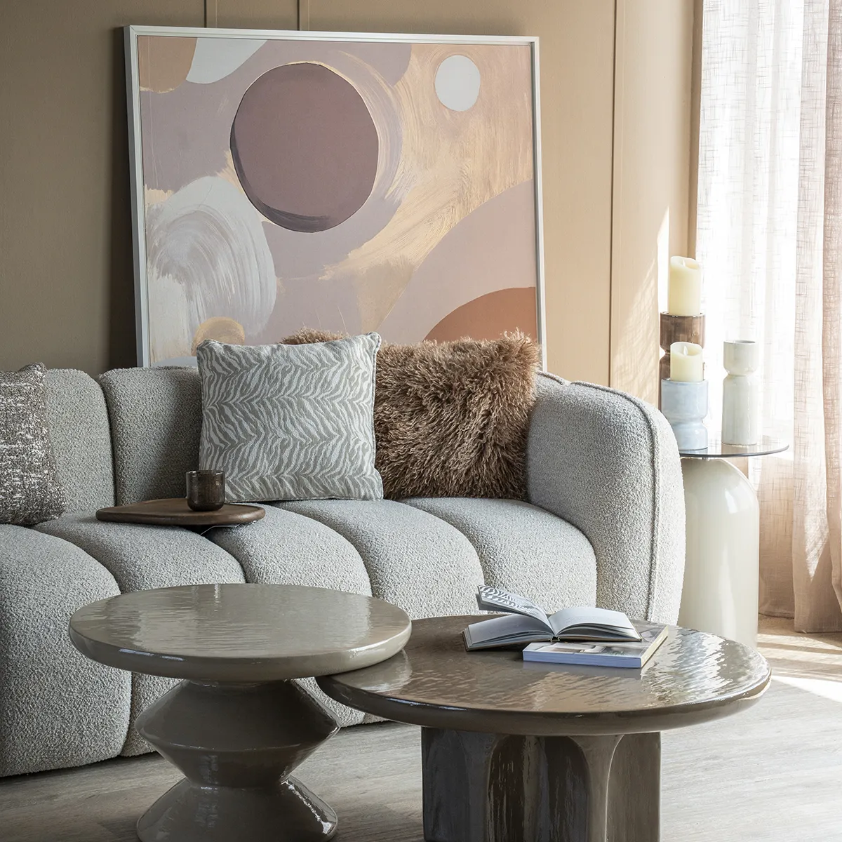 Koristetyyny Tigra Beige 45x45 cm