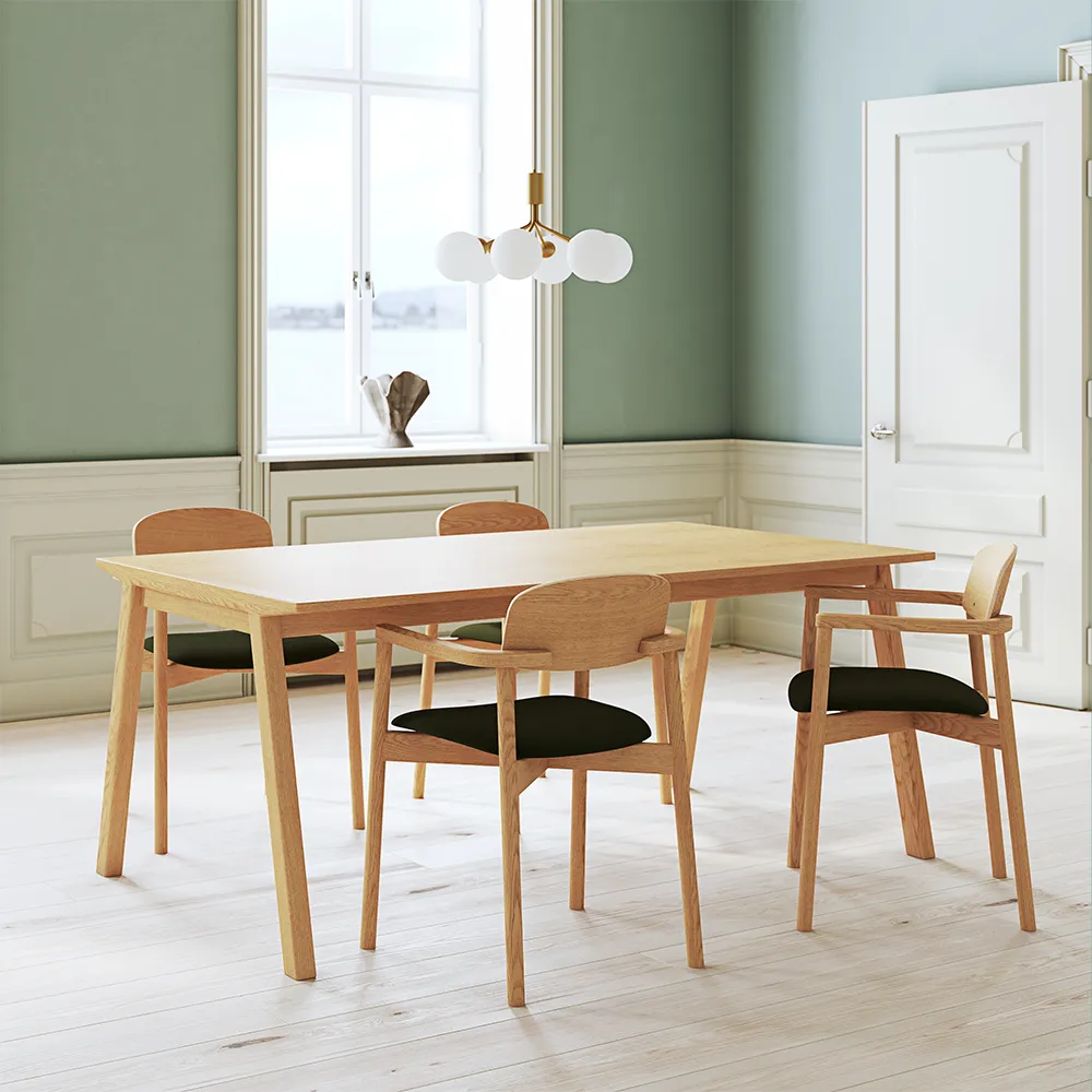 SM140 ruokapöytä 100x174 cm Luonnollinen öljytty tammi 