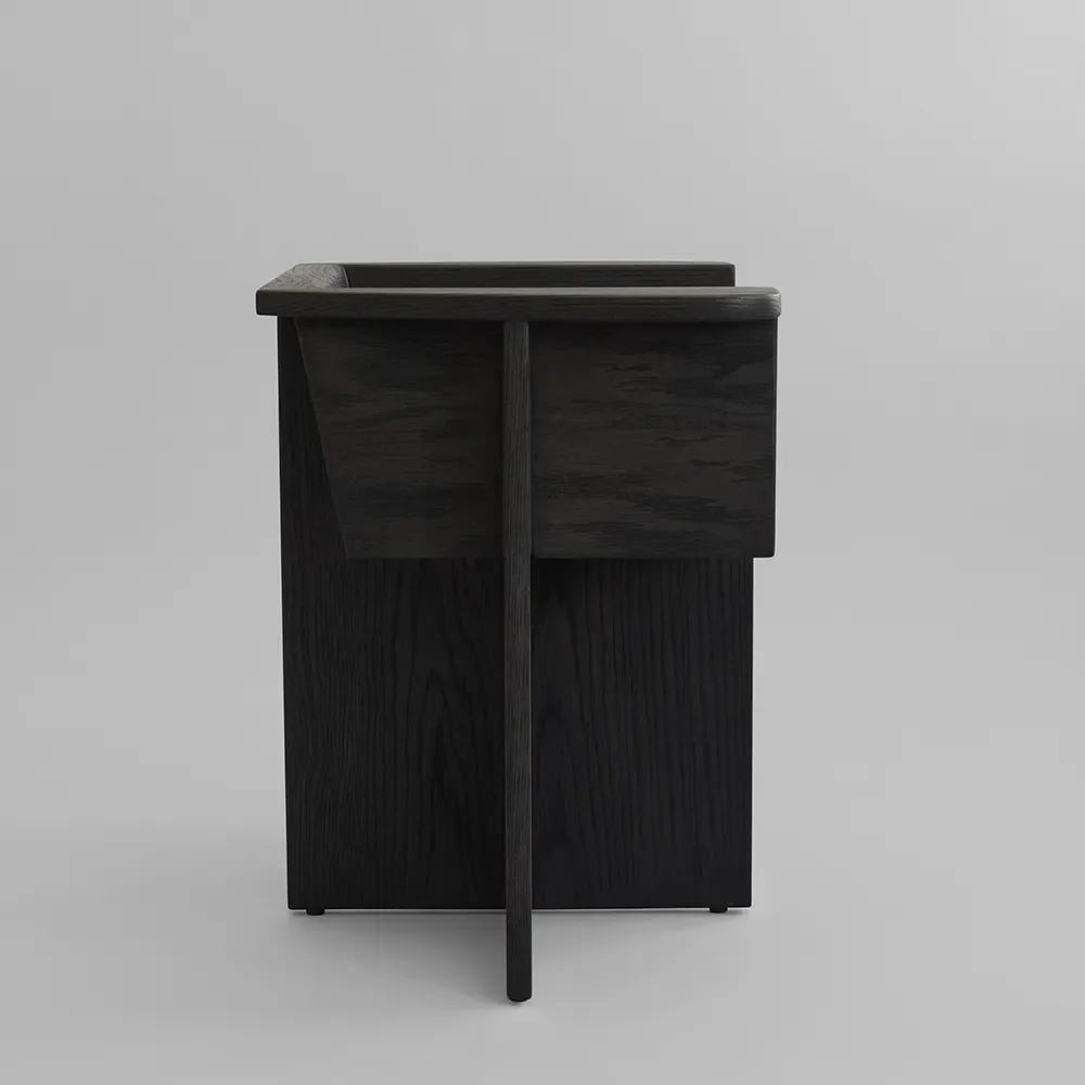 Brutus-ruokapöydän tuoli - Kahvimainen musta tammi