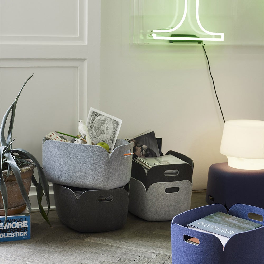  Restore-säilytyslaatikko koriin 28 x 28 cm - Harmaameleerattu