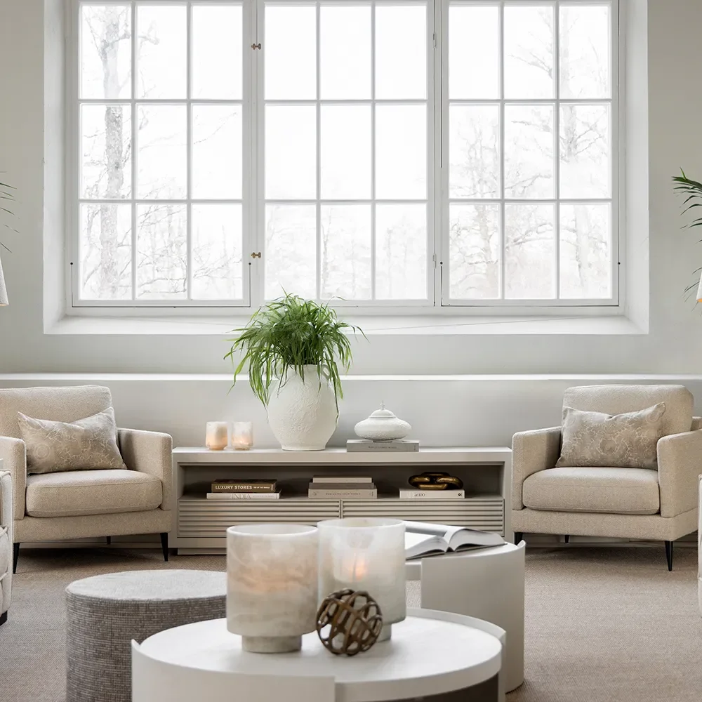 HAYDEN mediapenkki-Ivory sumu