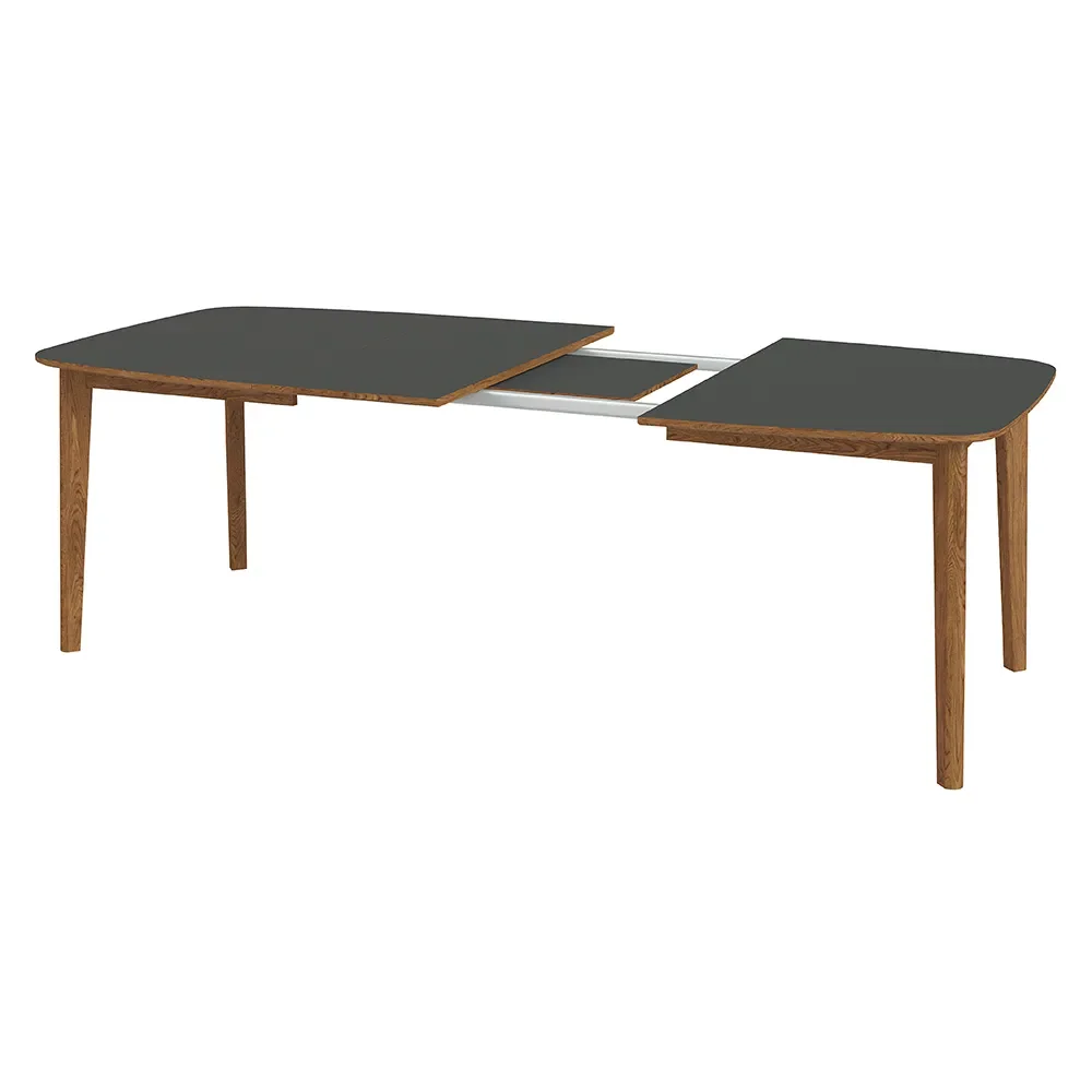 Sm118 Pöytä Saksanpähkinä Öljy/Musta Nanolaminaatti