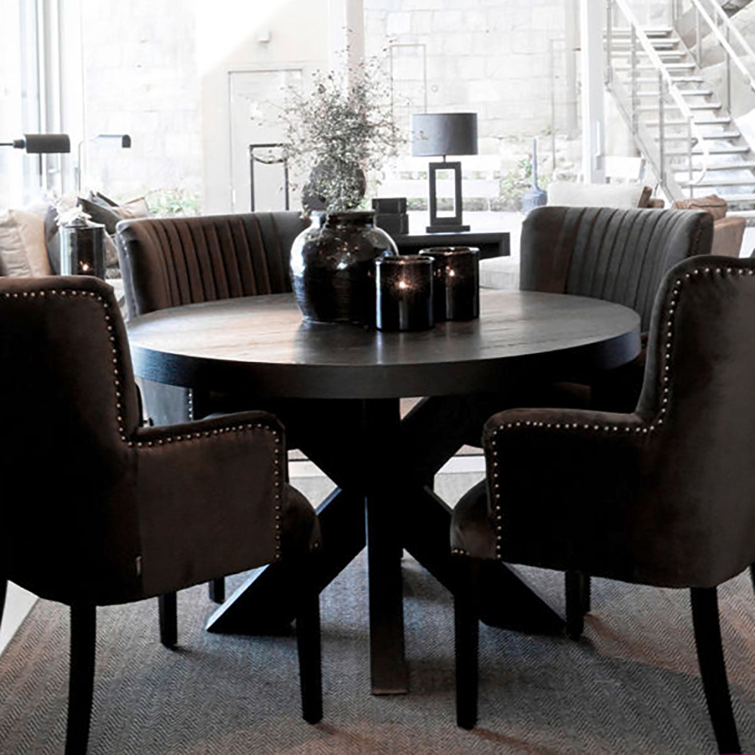 Dylan ruokapöydän tuoli Velvet dark brown Artwood