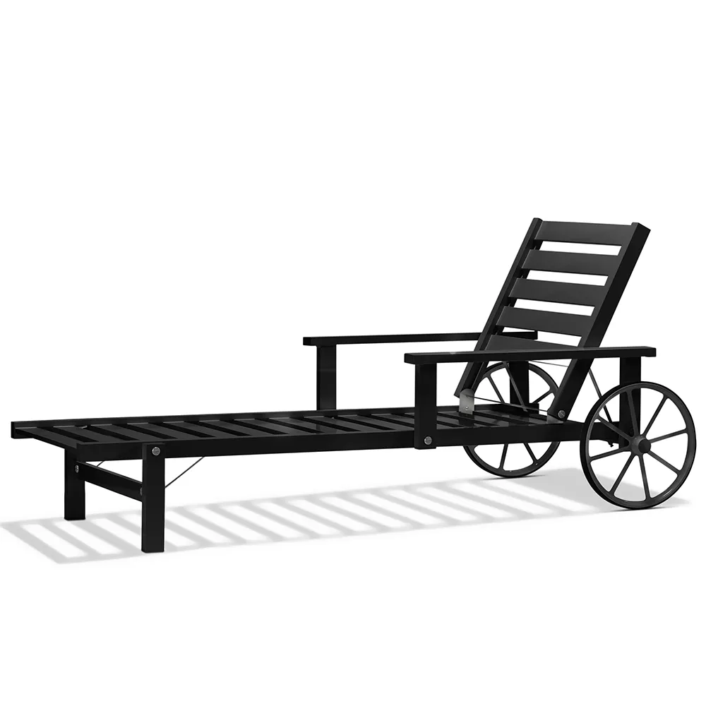 Aurinkovuotee kanssa käsinoja Alumiini musta 