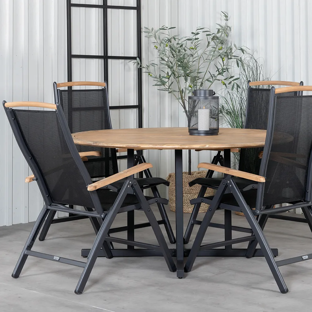 Panama Asentotuoli Musta/Teak 2 kpl