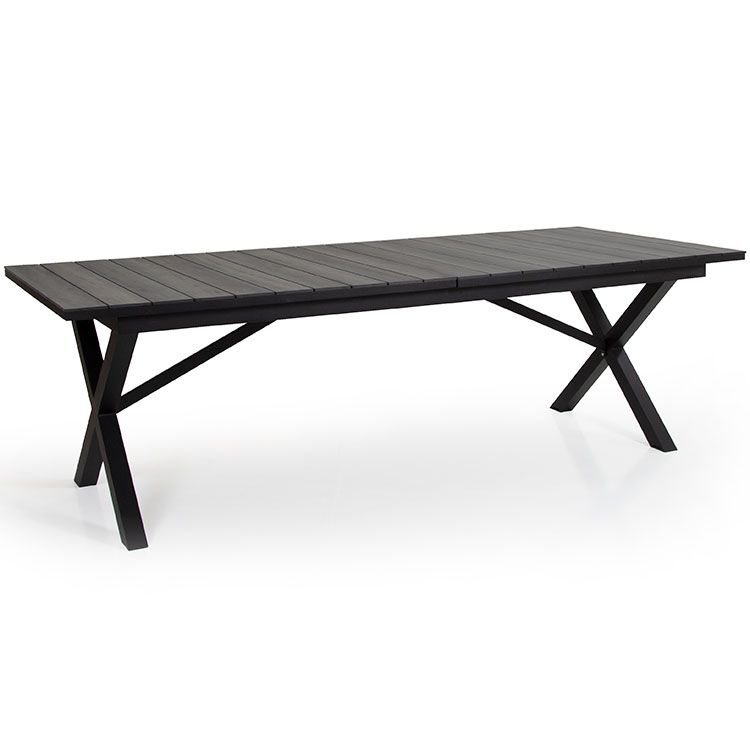 Brafab Hillmond laajennettava ruokapöytä 100×238-197 cm musta/harmaa