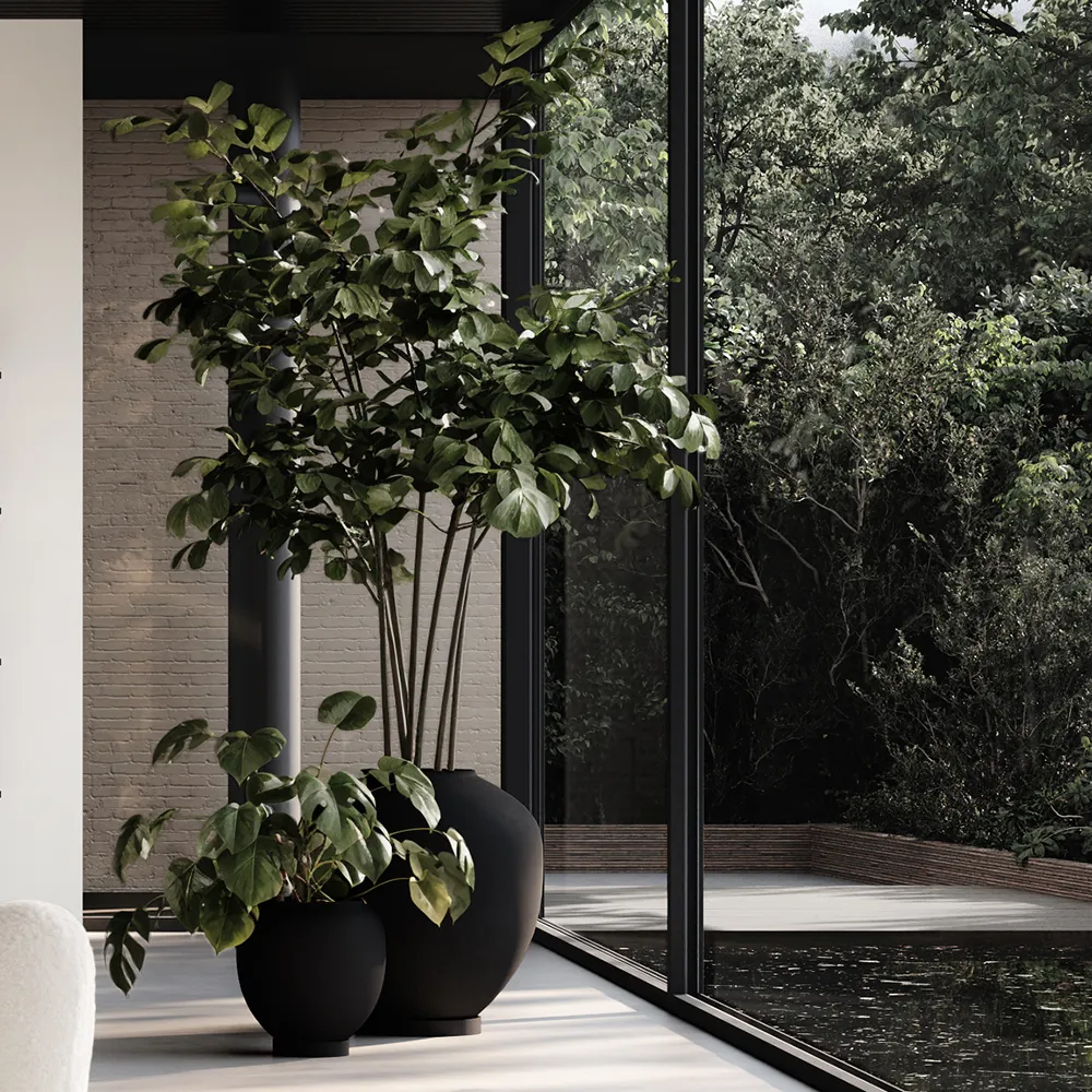 Sunao maljakko Hexa - Black