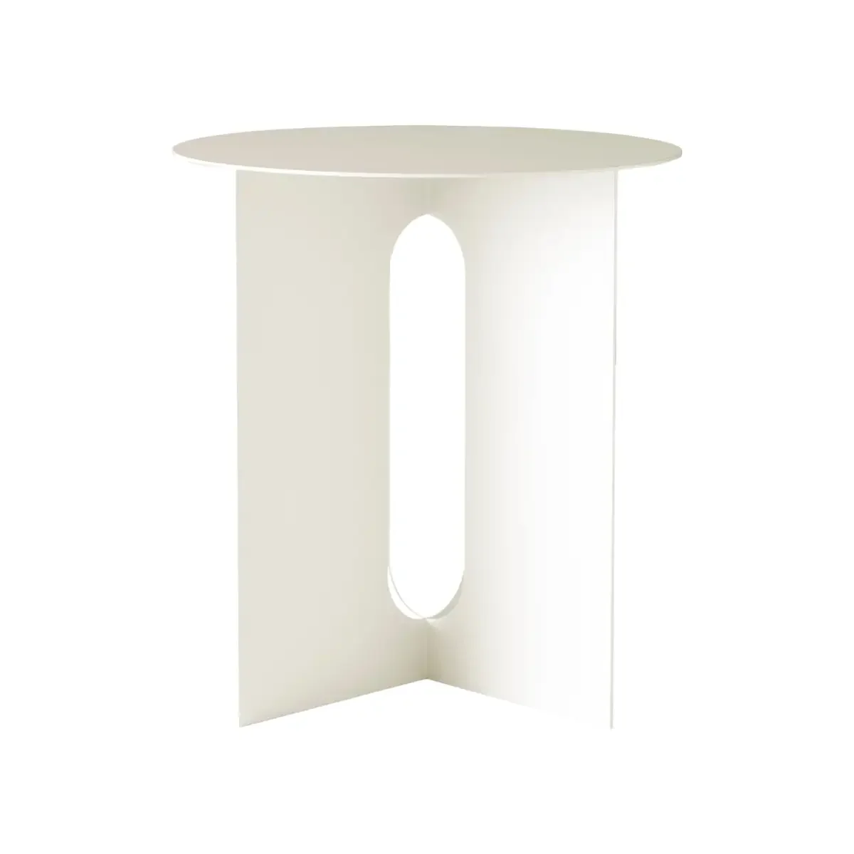 Androgyne Sivupöytä/jalka Ivory Steel - Ø40 cm