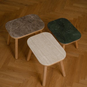Paff Sivupöytä korkea tammi/Green Marble
