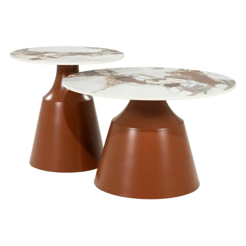 Roka ( set of 2) sohvapöytä 70x70x43 cm / 50x50x50 cm ruskea