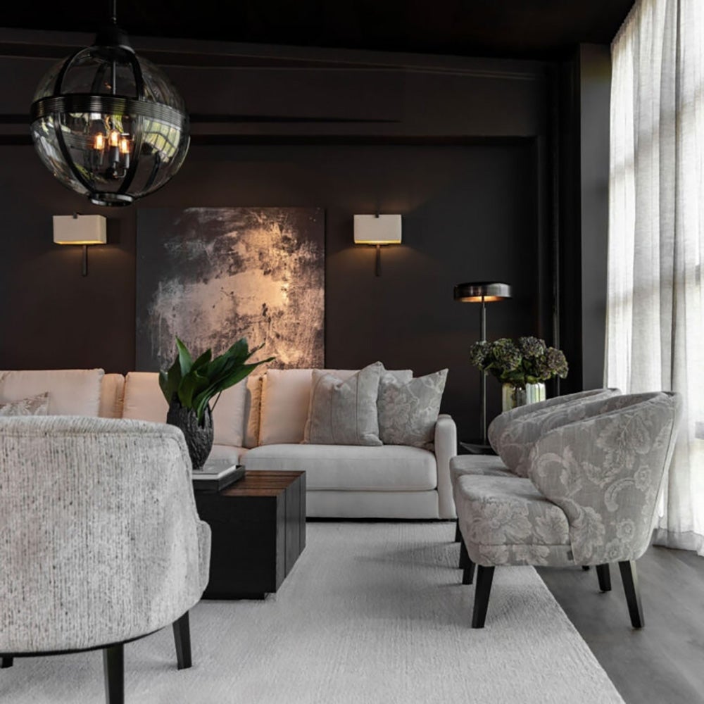 Barrington-nojatuoli kankaasta - Serena-kukkakuvioinen osteri