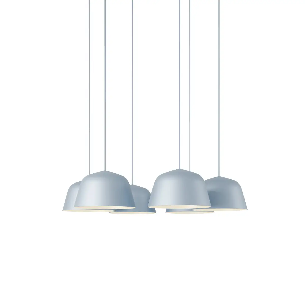 Ambit Pendant Cluster - Ø25 - 6 - White / Light Blue Muuto