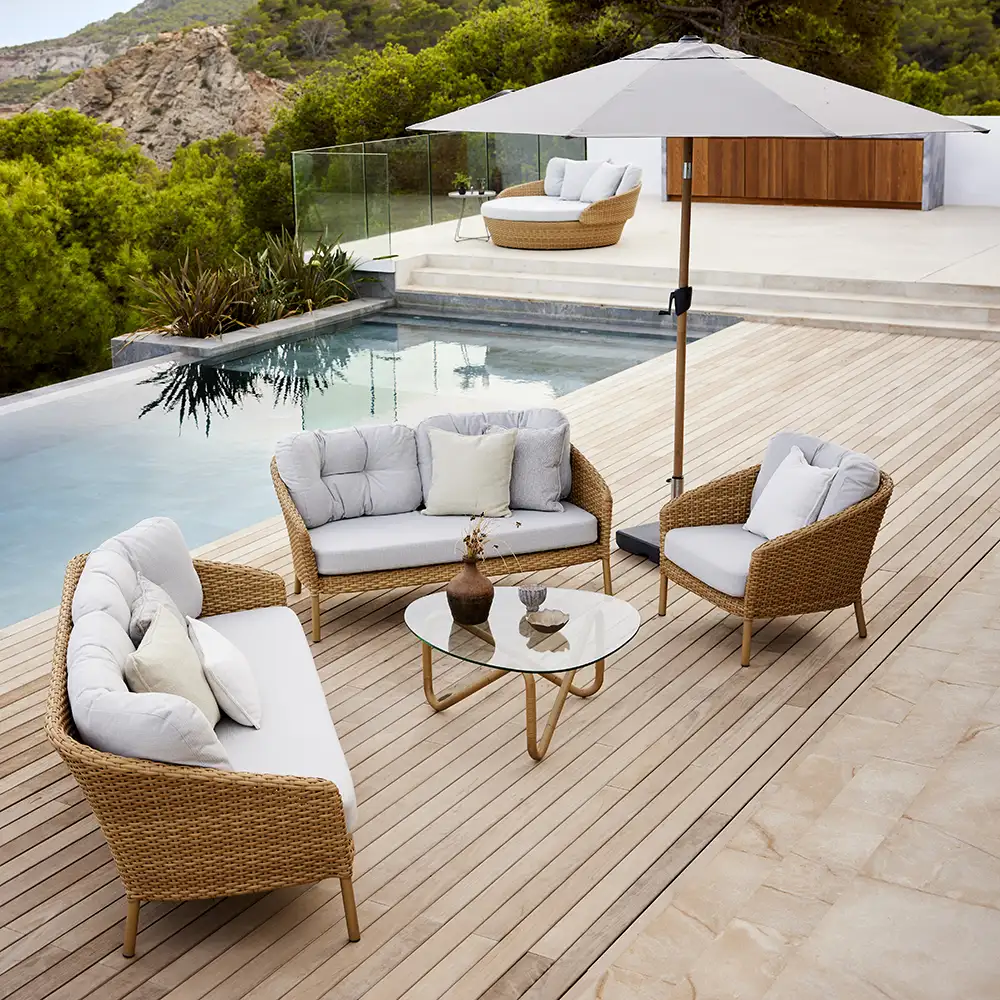 Sunshade aurinkovarjo 300 cm Taupe / Wood look