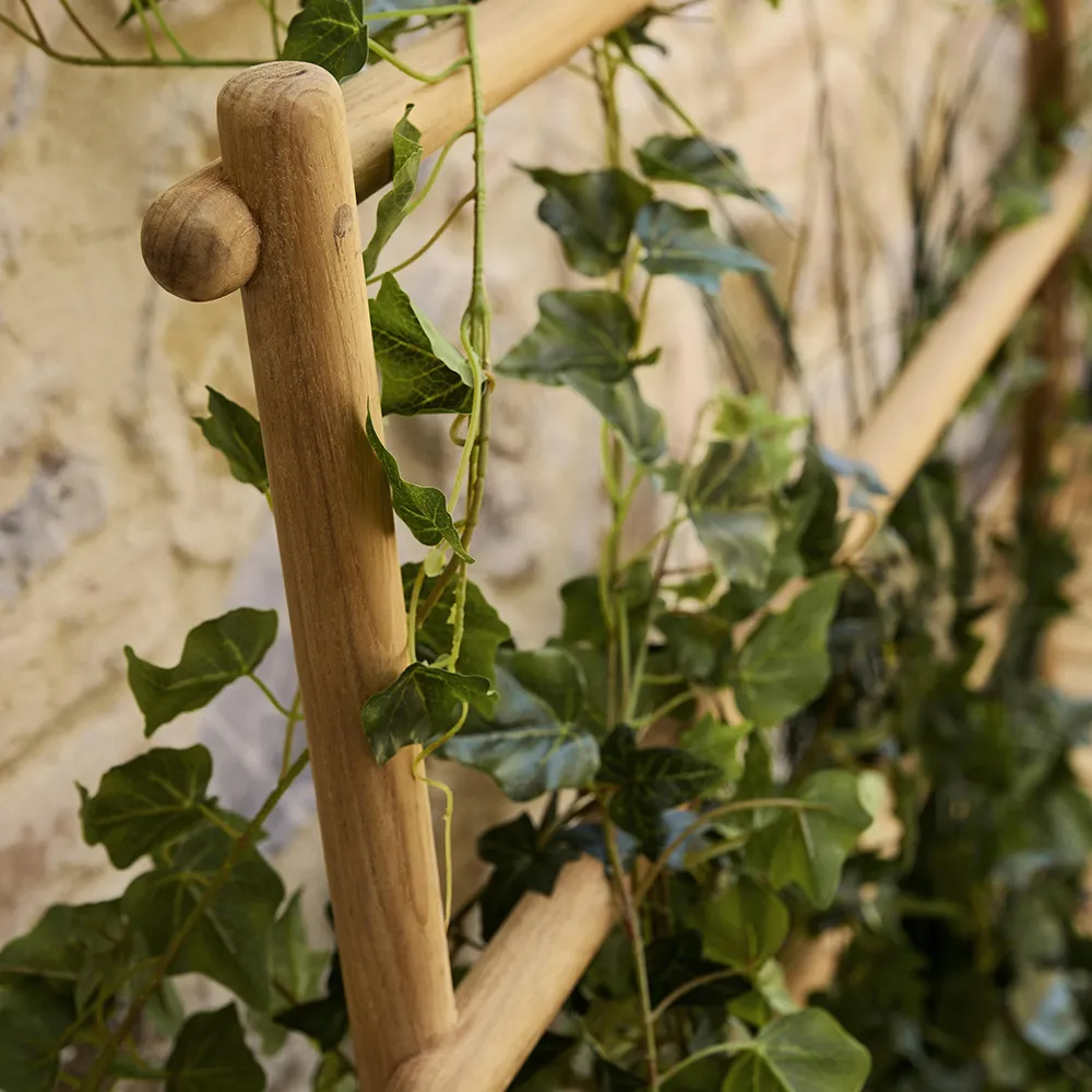 Sticks planter 103x58 cm jalustan kanssa Teak/Sand