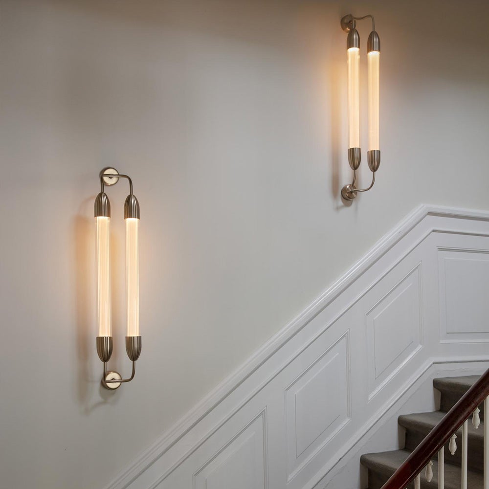 Lemon Squeeze seinävalaisin, kaksinkertainen, 94 cm, messinki