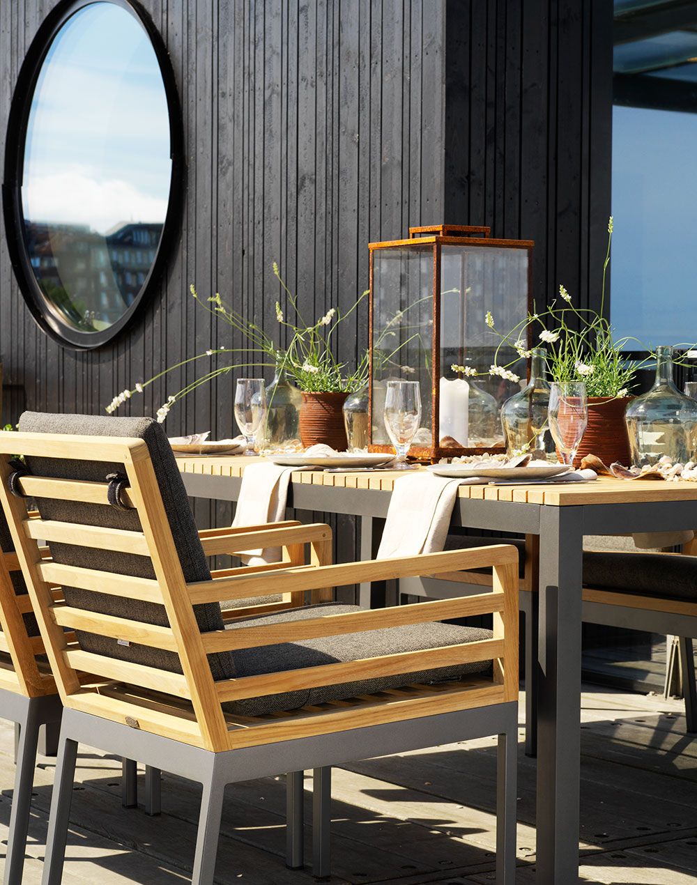 Zalongo ruokapöytä 100 x 200 cm luonnonvärinen/harmaa Brafab