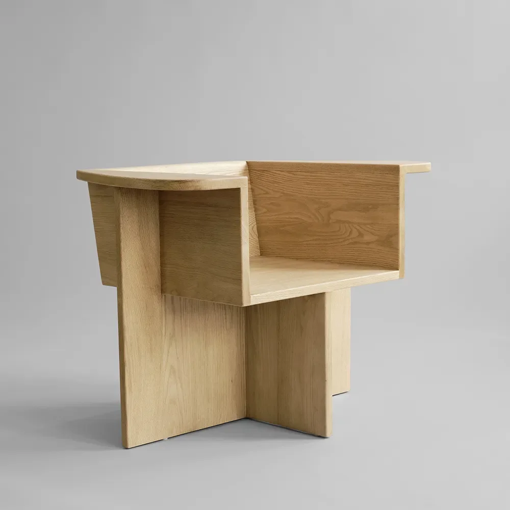  Brutus-nojatuoli - Luonnonvärinen tammi