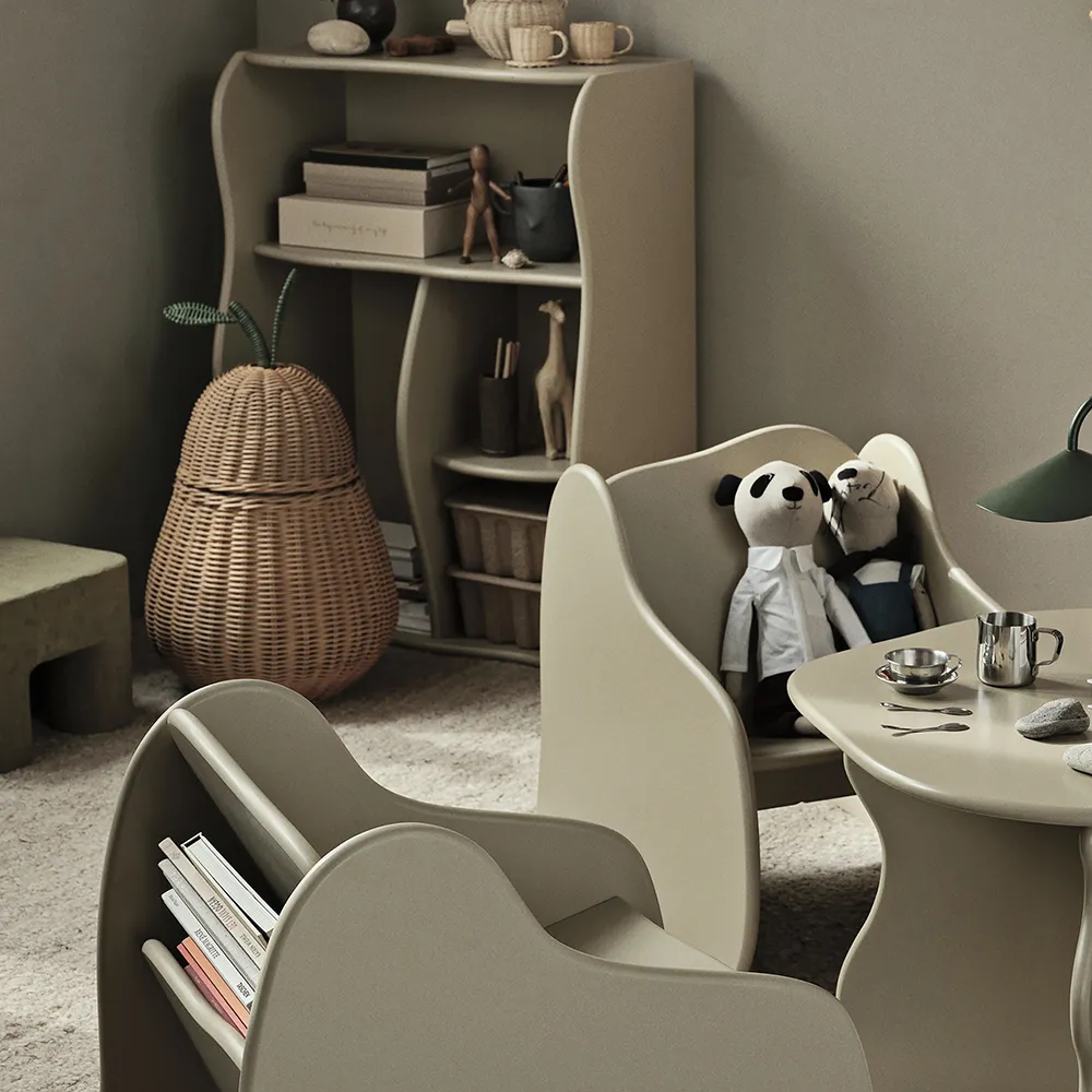 Pear punottu säilytyskori suuri