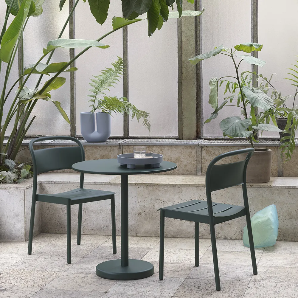 Linear Steel Ruokailutuoli Pale Blue 