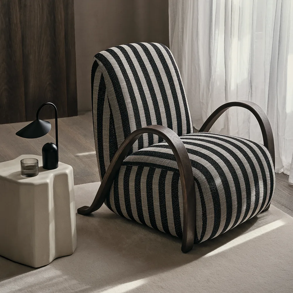 Buur Nojatuoli Louisiana - Dark Stained/Sand Bl