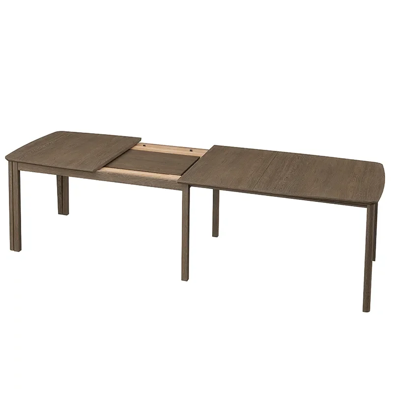 SM107 Ruokapoyta 101x160-316-368 cm Mokkanruskea lakattu tammi oljytty