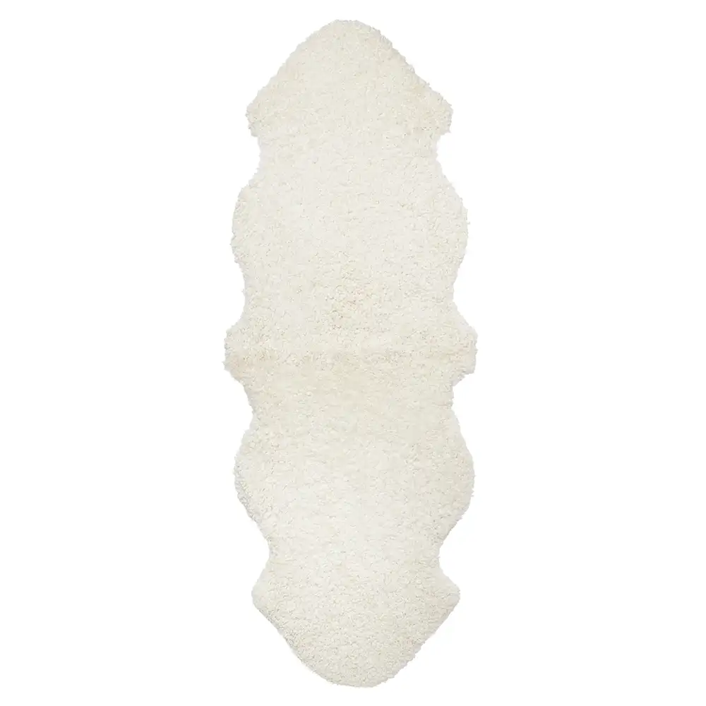 Skinnwille Curly Lampaannahka 60×180 cm White