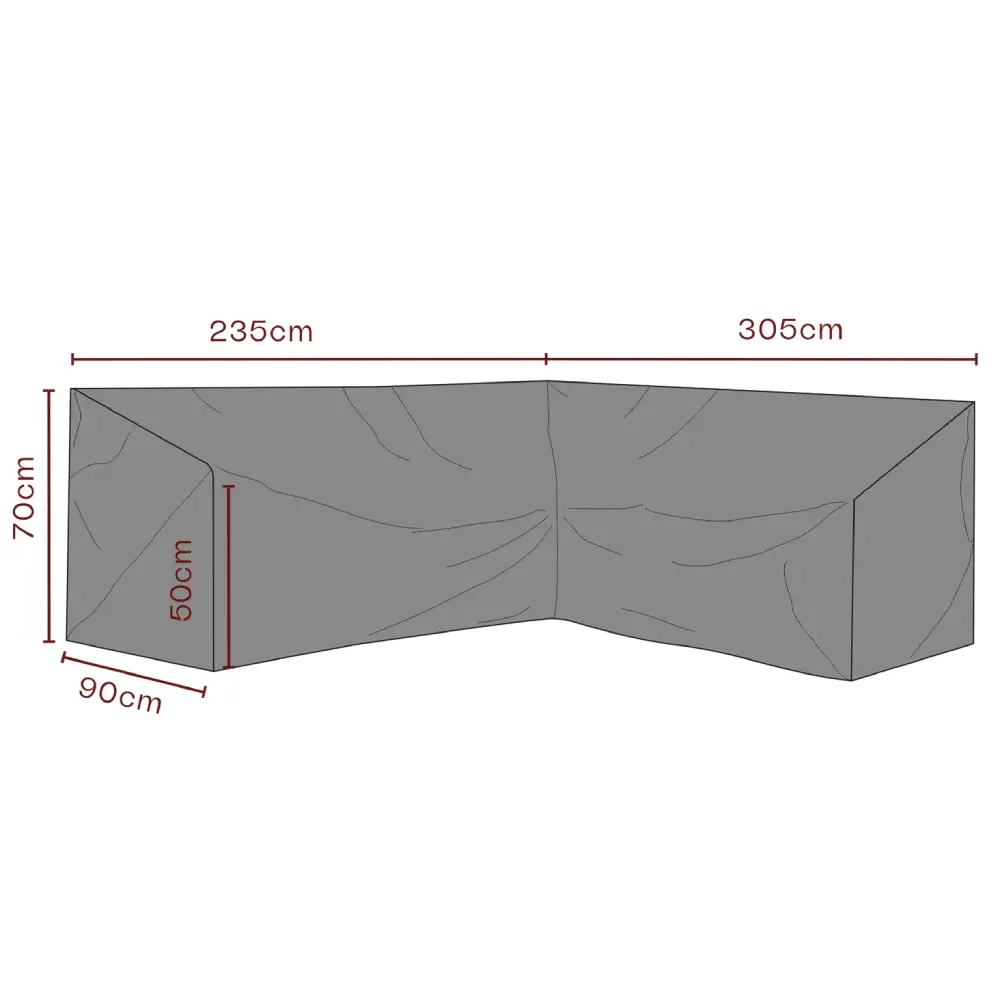 Kalustesuoja Kulmasohva 305/235x90 cm Premium