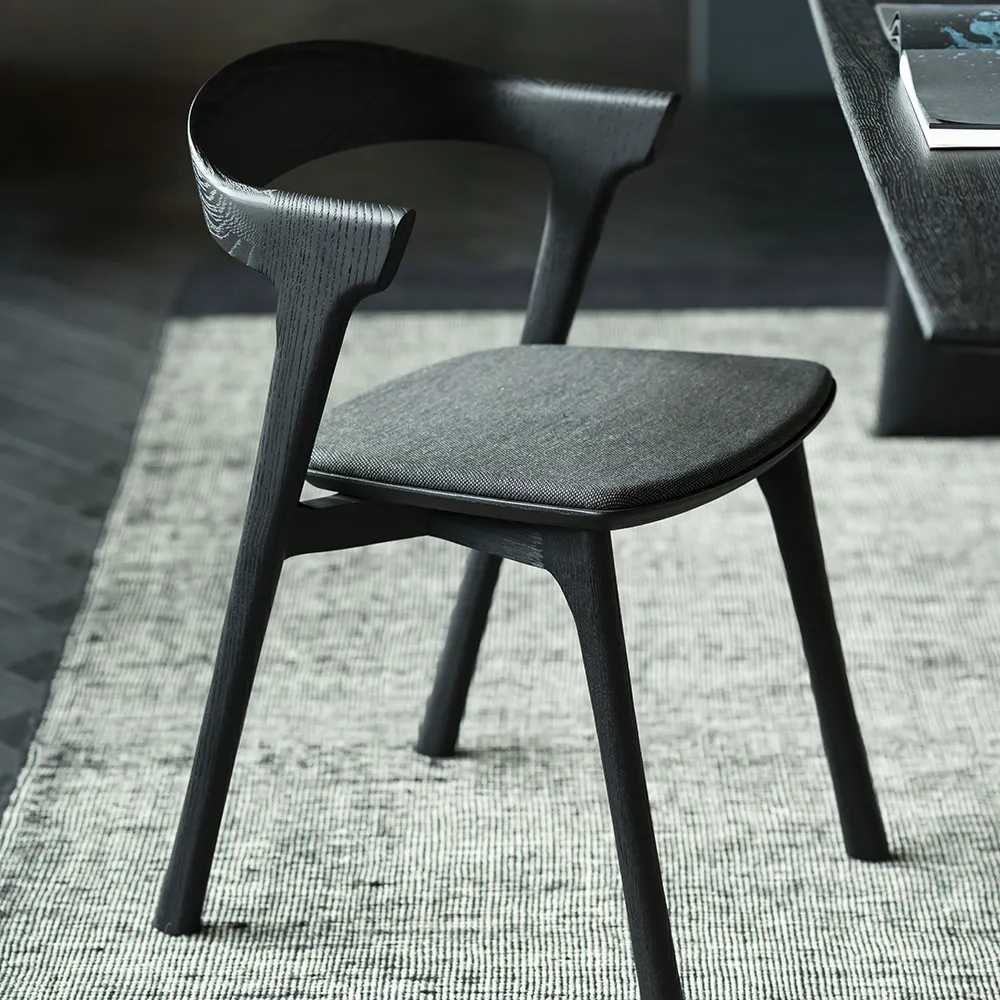 Bok ruokailutuoli musta tammi/soft black fabric