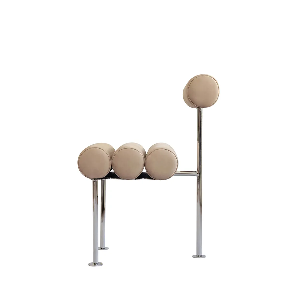 Hiro-ruokatuoli, ruostumaton teräs - nupukkia