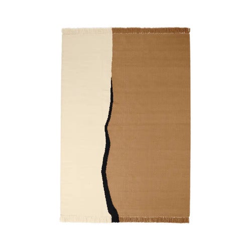 Soil Kelim Matto 170x240 cm- Dark Sand/Off-white