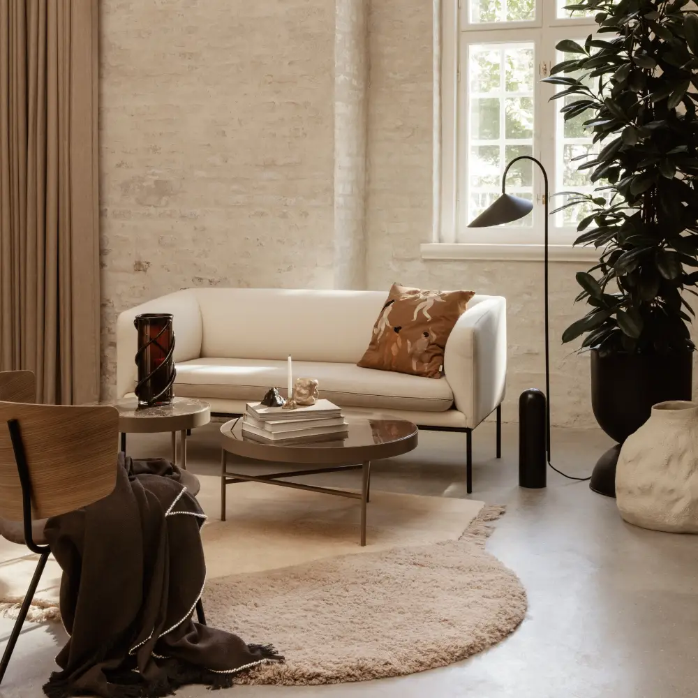  View tuftattu matto 180x180 cm - Beige