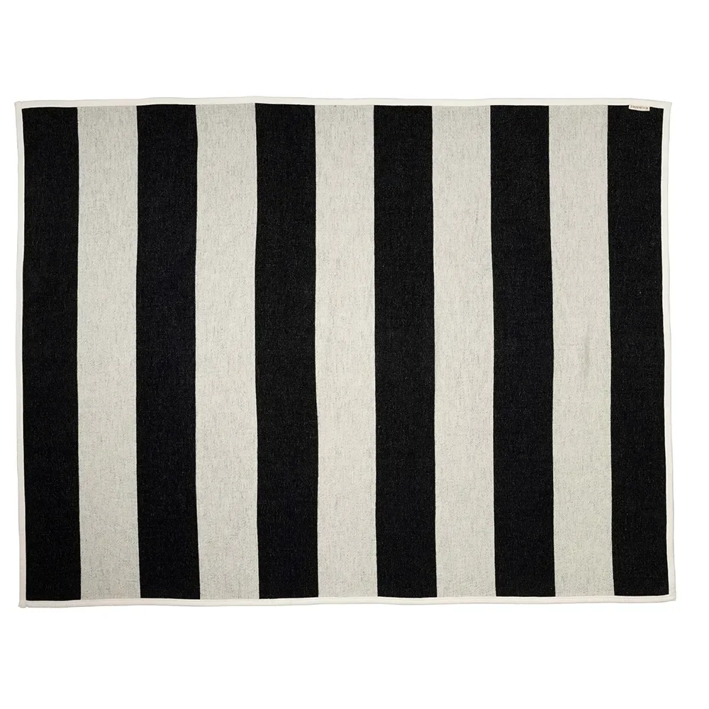 Bob ruudullinen Black/ Vanilla 140 x 180 cm