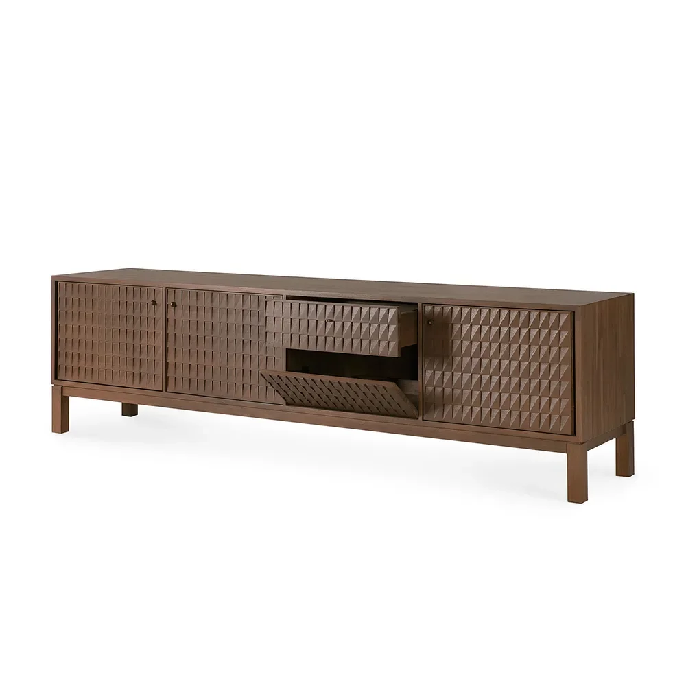 TV-taso tiikistä Sono Light Brown L212 cm