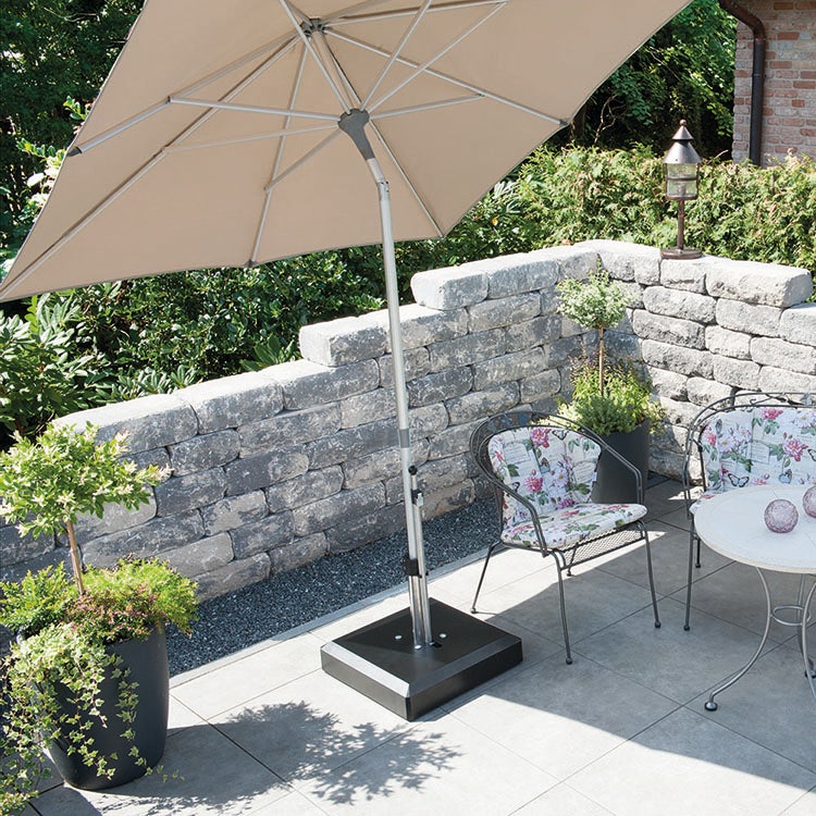 Aurinkovarjoteline pyörillä Alu-Vario 50 kg antrasiitti