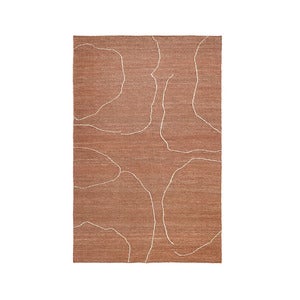 Käsinkudottu Matto Juutti Gesso Terracotta 200x300 cm