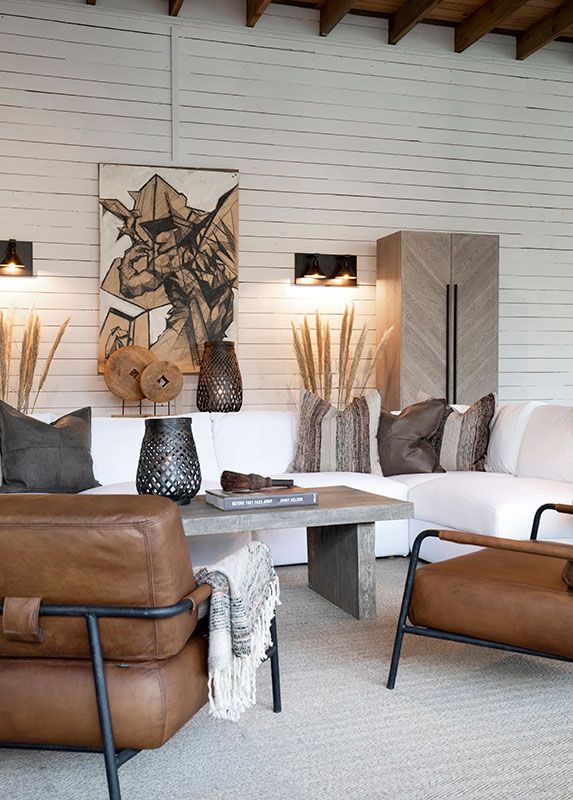 Sinclair nojatuoli ruskea nahka Artwood