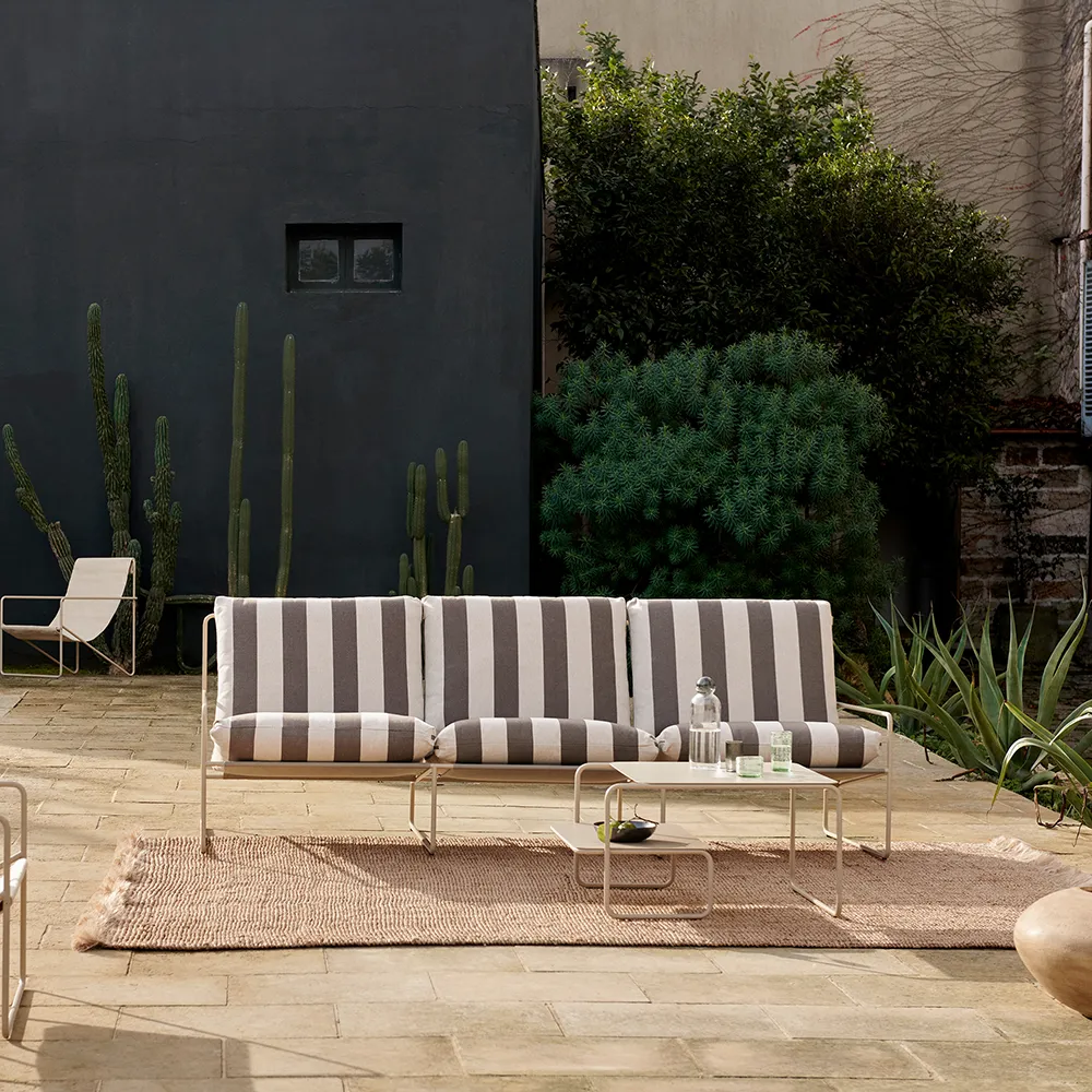 Desert 3-istuttava sohva Stripe Cashmere/Chocolate